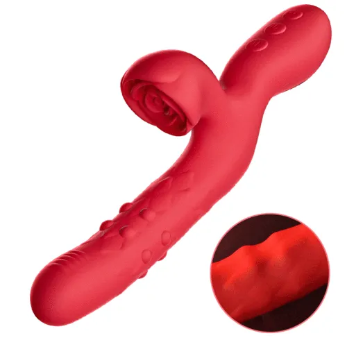 Acmejoy 7 Thrusting Wiggling Rose Clit Stimulator Gspot Vibrator AcmeJoy Vibrators Acmejoy 7 Thrusting Wiggling Rose Clit Stimulator Gspot Vibrator AcmeJoy Vibrators