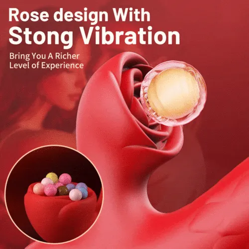 Acmejoy 7 Thrusting Wiggling Rose Clit Stimulator Gspot Vibrator AcmeJoy Vibrators