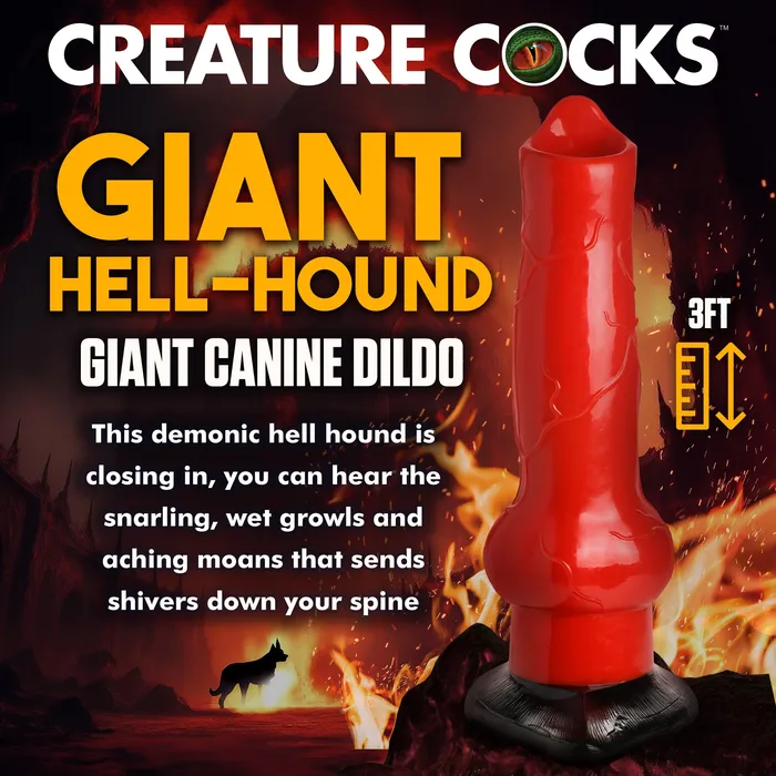 Dildos Creature Cocks Giant HellHound Canine 3ft Dildo
