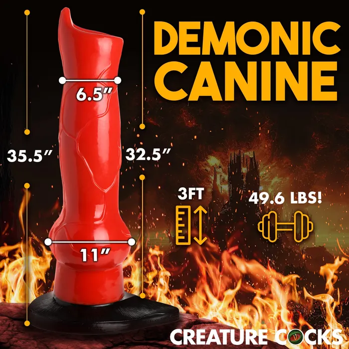 Dildos Creature Cocks Giant HellHound Canine 3ft Dildo