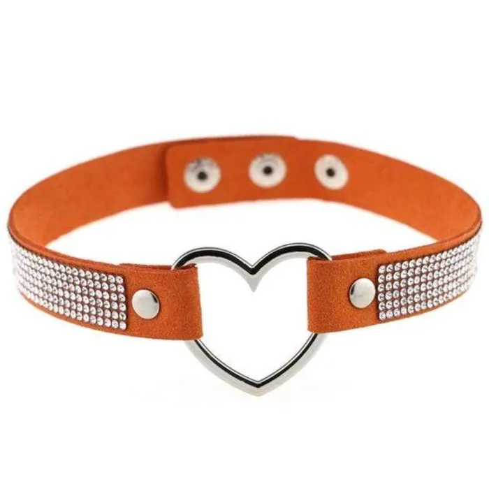 Lovegasm Anal Velvety Rhinestone Choke Collar for Humans