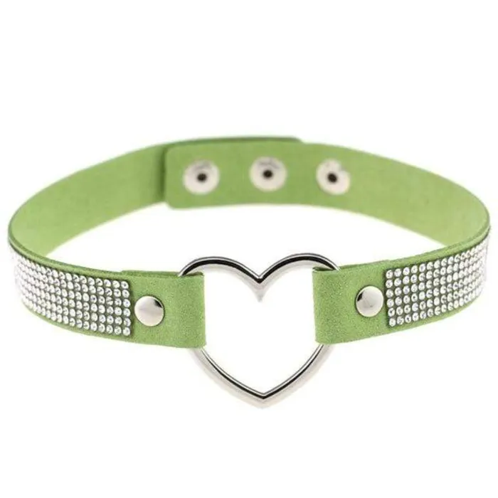 Lovegasm Anal Velvety Rhinestone Choke Collar for Humans
