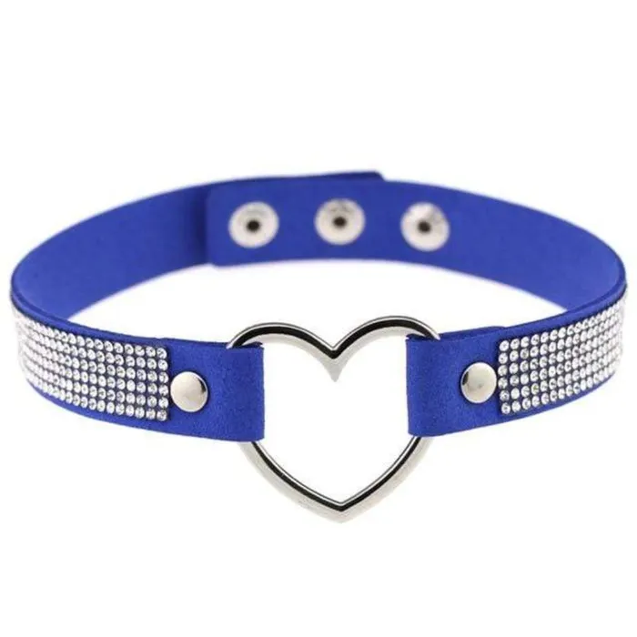 Lovegasm Anal Velvety Rhinestone Choke Collar for Humans