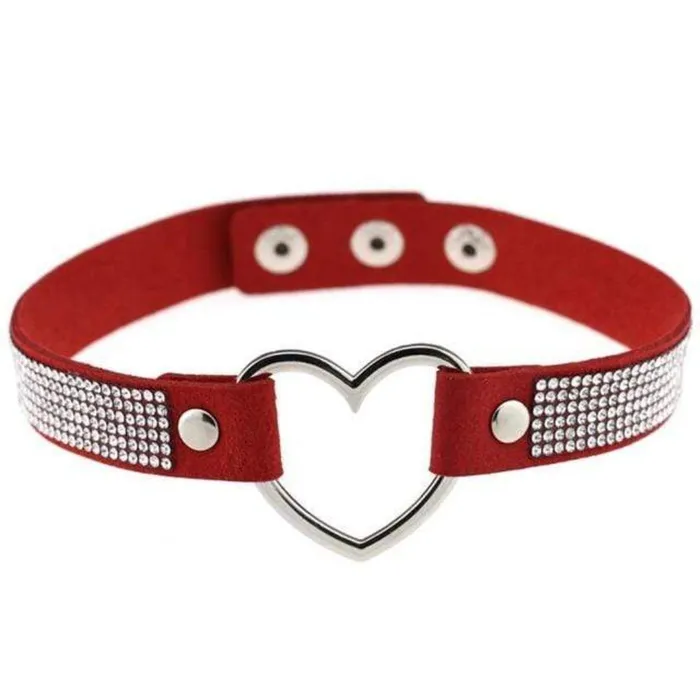 Lovegasm Anal Velvety Rhinestone Choke Collar for Humans