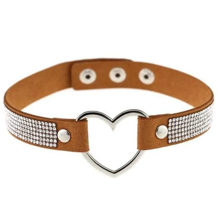 Lovegasm Anal Velvety Rhinestone Choke Collar for Humans