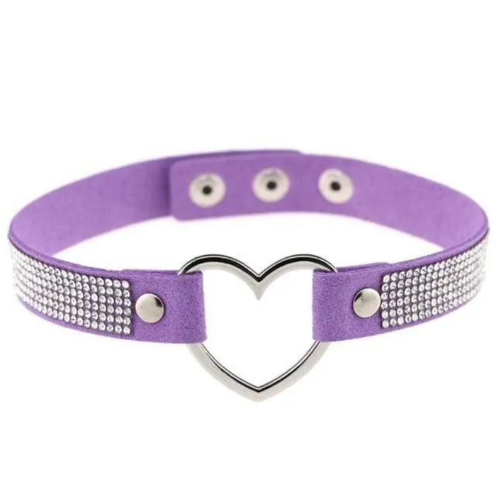 Lovegasm Anal Velvety Rhinestone Choke Collar for Humans