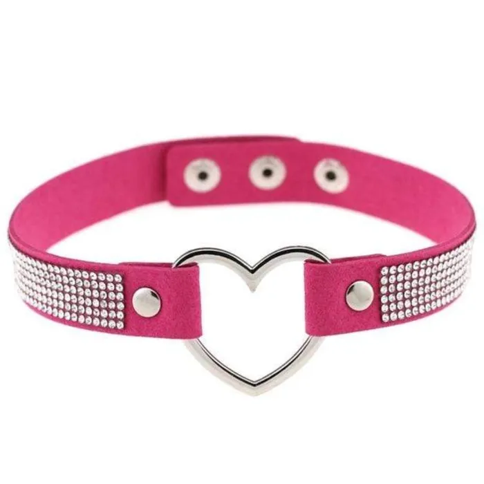 Lovegasm Anal Velvety Rhinestone Choke Collar for Humans