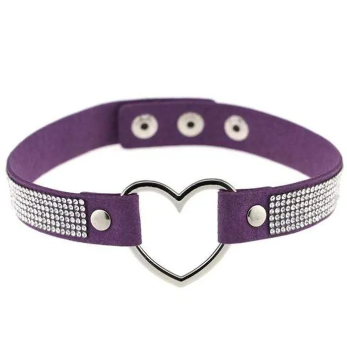 Lovegasm Anal Velvety Rhinestone Choke Collar for Humans