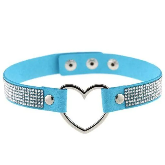 Lovegasm Anal Velvety Rhinestone Choke Collar for Humans