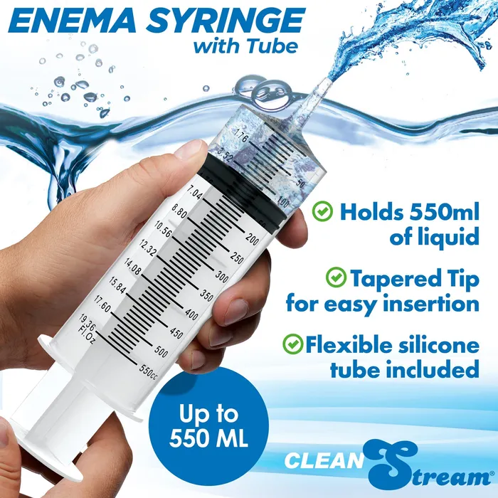 Male Sex Toys CleanStream Enema Syringe with Tube
