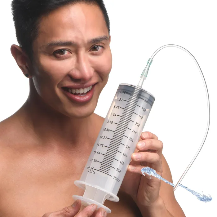 Male Sex Toys CleanStream Enema Syringe with Tube