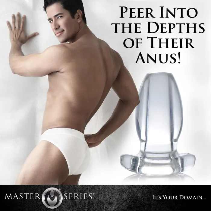 Master Series Male Sex Toys PeepHole Clear Hollow Anal Plug