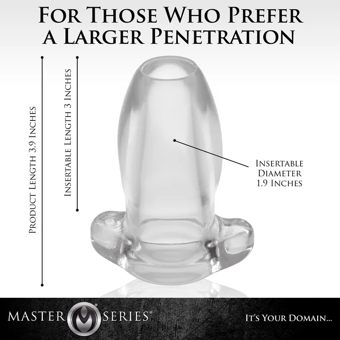 Master Series Male Sex Toys PeepHole Clear Hollow Anal Plug