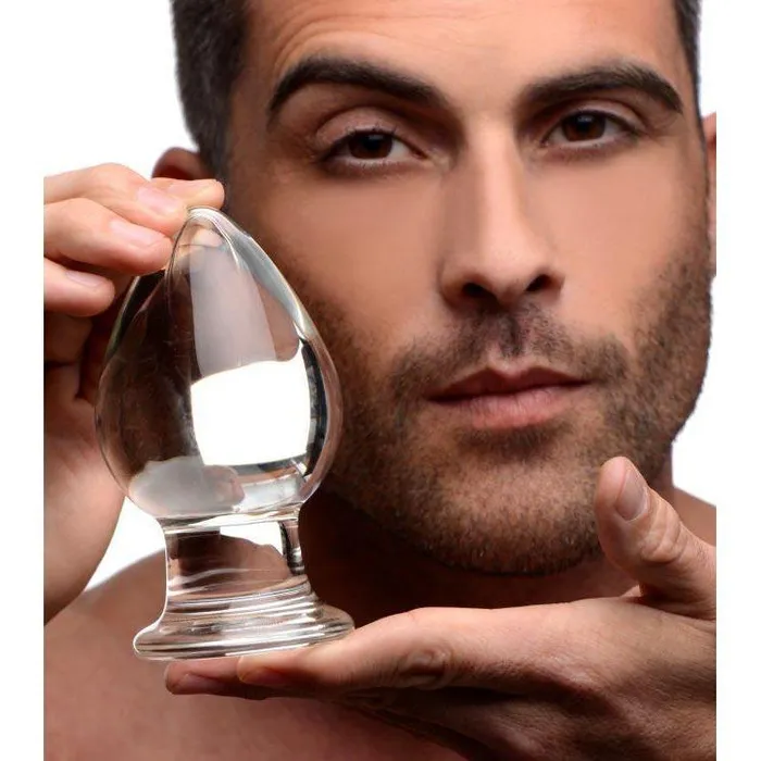 Prisms Erotic Glass Anal Wide Glass Butt Plug