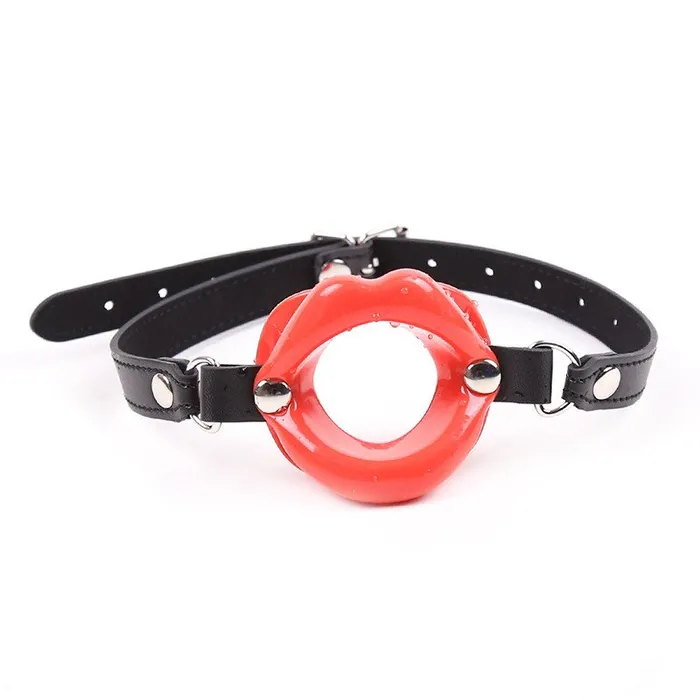 Sex Toys PU Leather Rubber Lips O Ring Open Mouth Oral Sex Gag BDSM Bondage Fetish Restraints Erotic Adult Sex Toys For Couples LAZADASEXTOYS Couples
