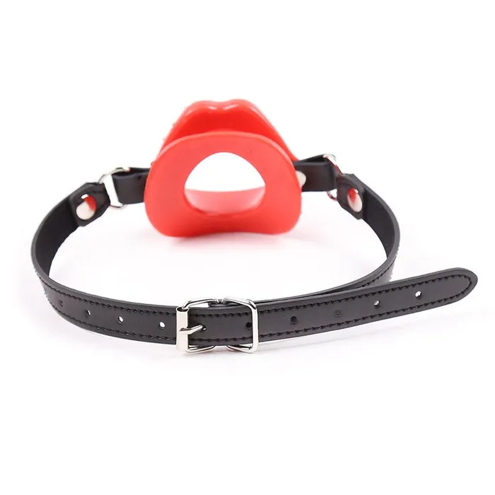 Sex Toys PU Leather Rubber Lips O Ring Open Mouth Oral Sex Gag BDSM Bondage Fetish Restraints Erotic Adult Sex Toys For Couples LAZADASEXTOYS Couples