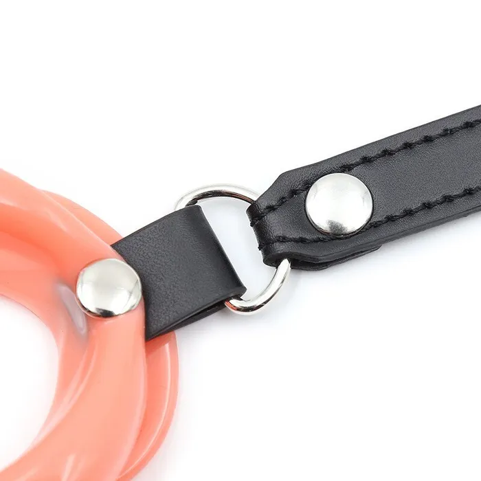Sex Toys PU Leather Rubber Lips O Ring Open Mouth Oral Sex Gag BDSM Bondage Fetish Restraints Erotic Adult Sex Toys For Couples LAZADASEXTOYS Couples