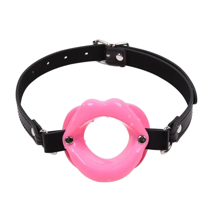 Sex Toys PU Leather Rubber Lips O Ring Open Mouth Oral Sex Gag BDSM Bondage Fetish Restraints Erotic Adult Sex Toys For Couples LAZADASEXTOYS Couples