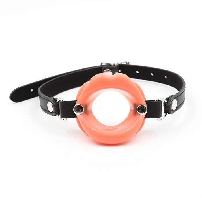 Sex Toys PU Leather Rubber Lips O Ring Open Mouth Oral Sex Gag BDSM Bondage Fetish Restraints Erotic Adult Sex Toys For Couples LAZADASEXTOYS Couples