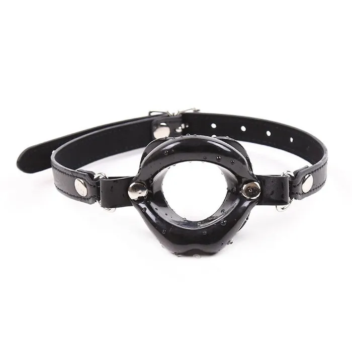Sex Toys PU Leather Rubber Lips O Ring Open Mouth Oral Sex Gag BDSM Bondage Fetish Restraints Erotic Adult Sex Toys For Couples LAZADASEXTOYS Couples
