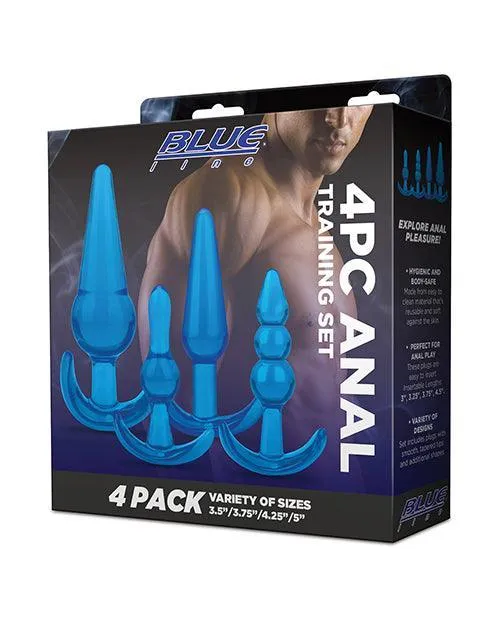 Anal Blue Line C B 4 Pc Anal Training Set Jelly Blue Electric Eel INC