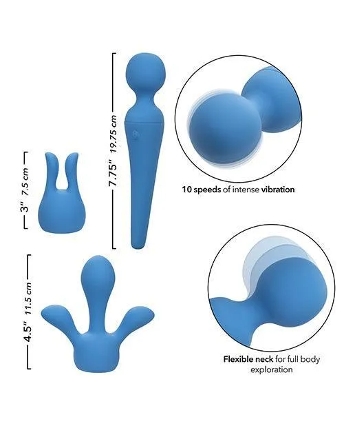 California Exotic Novelties Couture Collection Body Wand Vibrator Kit Blue Vibrators