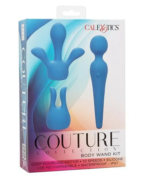 California Exotic Novelties Couture Collection Body Wand Vibrator Kit Blue Vibrators