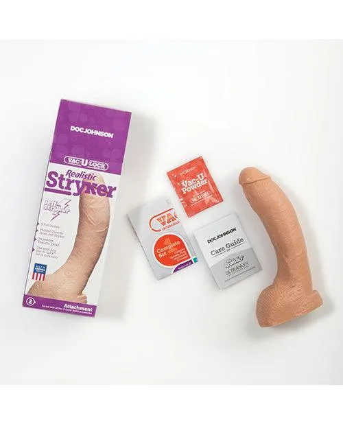 Dildos Doc Johnson Vaculock 9 Stryker Realistic White