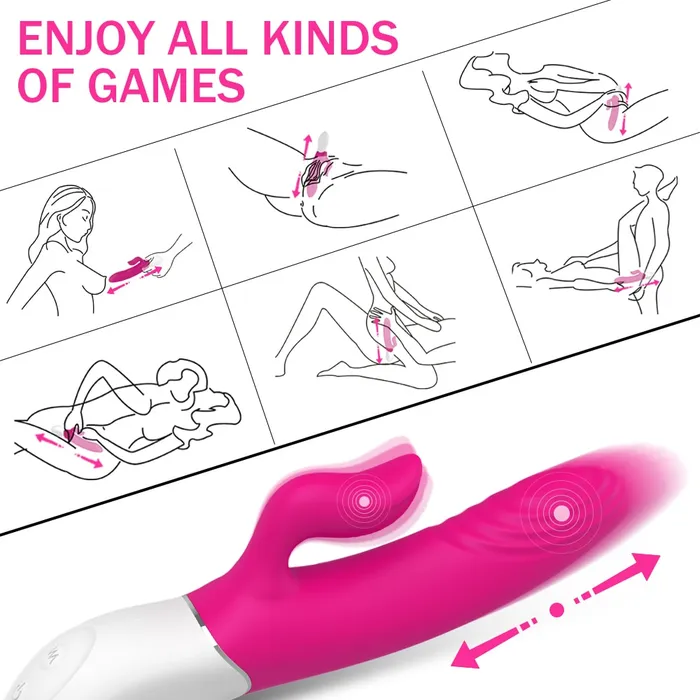 Female Sex Toys YOSPOSS 9 Pulsating Vibrating Modes Mute Rabbit G Spot Vibrator with Heating