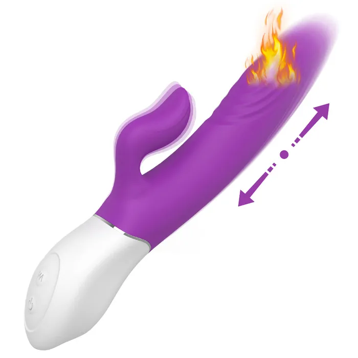 Female Sex Toys YOSPOSS 9 Pulsating Vibrating Modes Mute Rabbit G Spot Vibrator with Heating