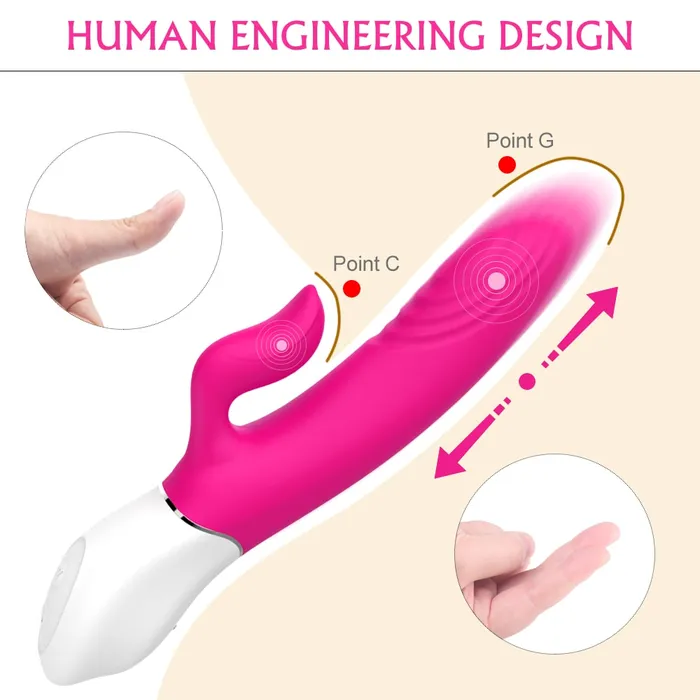 Female Sex Toys YOSPOSS 9 Pulsating Vibrating Modes Mute Rabbit G Spot Vibrator with Heating
