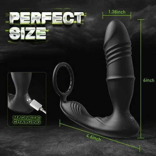 propinkup Male Sex Toys MasonAPP Controller 9Telescopic Vibration Cock Rings Prostate Massager
