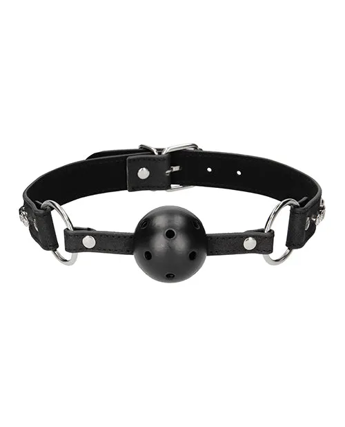 Shots America LLC Anal Shots Ouch Diamond Breathable Ball Gag Black