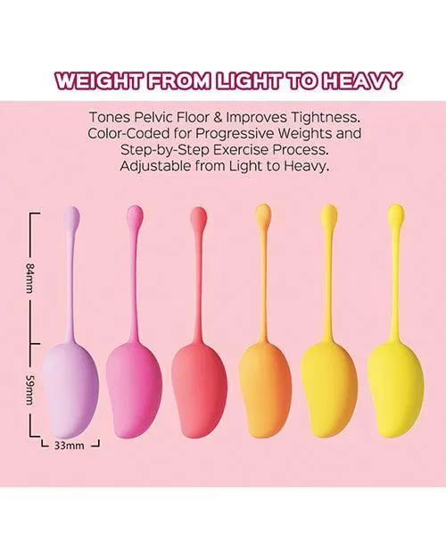 Uc Global Trade INChoney Play B Female Sex Toys Mango Tropical 6 Weighted Kegel Ball Exercise Set Uc Global Trade INChoney Play B Female Sex Toys Mango Tropical 6 Weighted Kegel Ball Exercise Set