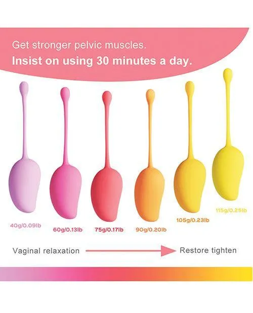 Uc Global Trade INChoney Play B Female Sex Toys Mango Tropical 6 Weighted Kegel Ball Exercise Set Uc Global Trade INChoney Play B Female Sex Toys Mango Tropical 6 Weighted Kegel Ball Exercise Set