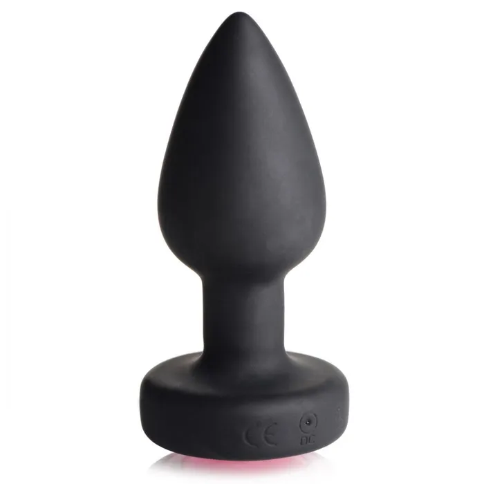 28X Silicone Vibrating Pink Gem Anal Plug w Remote Small Booty Sparks Anal