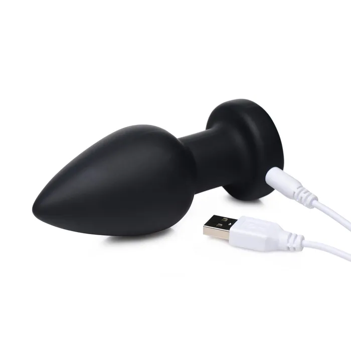 7X Light Up Rechargeable Anal Plug Large Booty Sparks Male Sex Toys