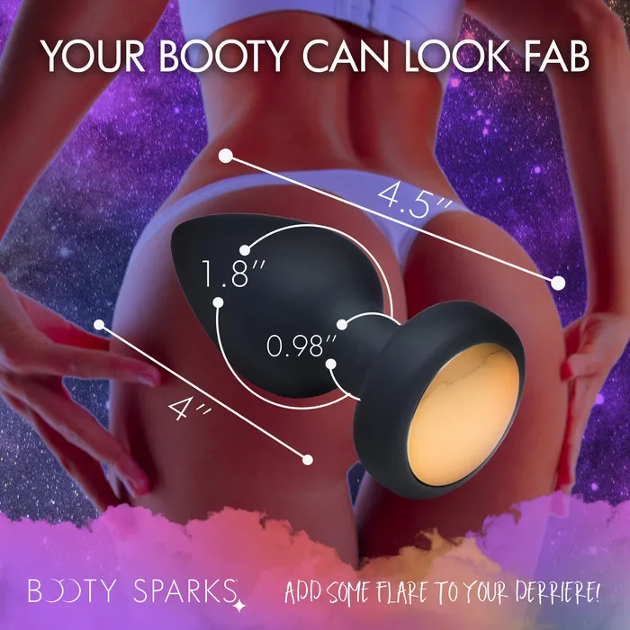 7X Light Up Rechargeable Anal Plug Large Booty Sparks Male Sex Toys