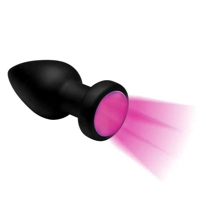 7X Light Up Rechargeable Anal Plug Large Booty Sparks Male Sex Toys