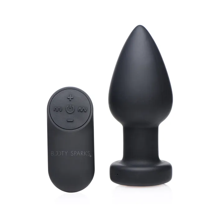 7X Light Up Rechargeable Anal Plug Large Booty Sparks Male Sex Toys