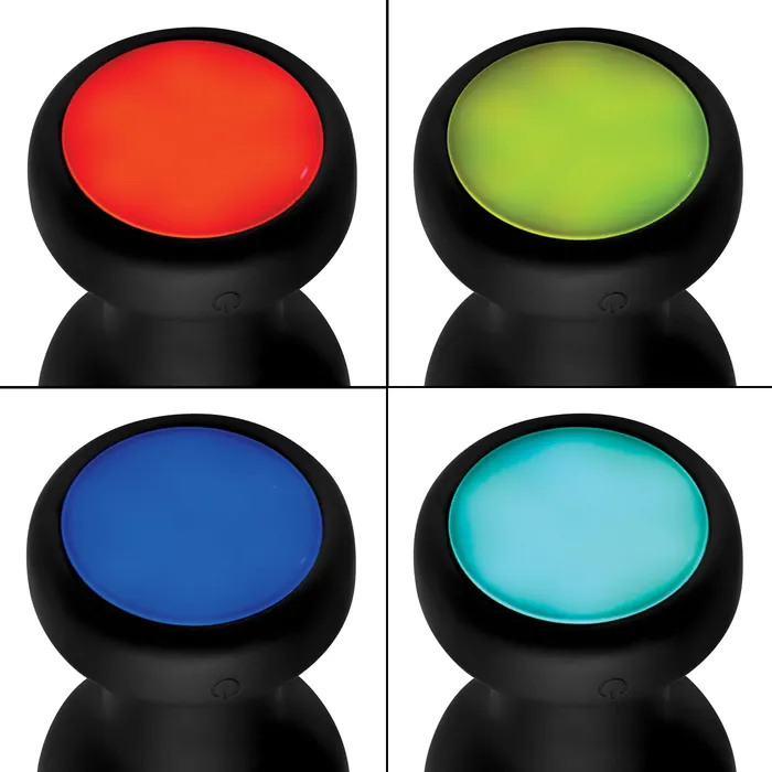 7X Light Up Rechargeable Anal Plug Large Booty Sparks Male Sex Toys