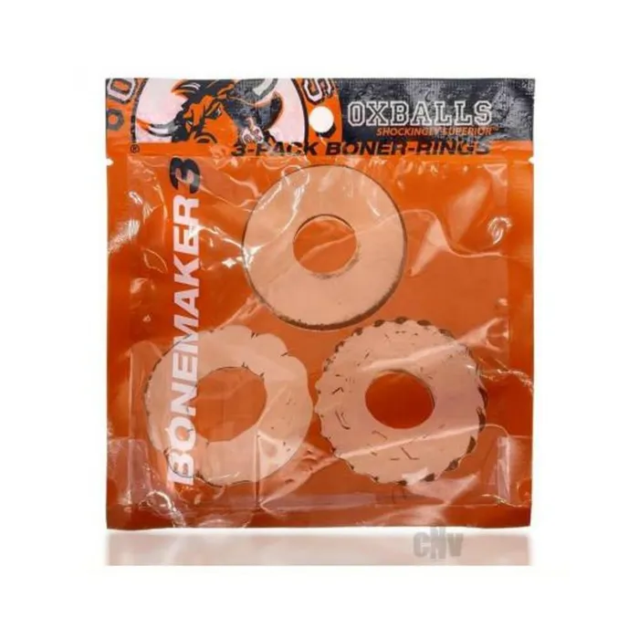 Anal Blue Ox Designs Oxballs Oxballs Bonemaker 3pack Boner Cockring Kit Flextpr Clear