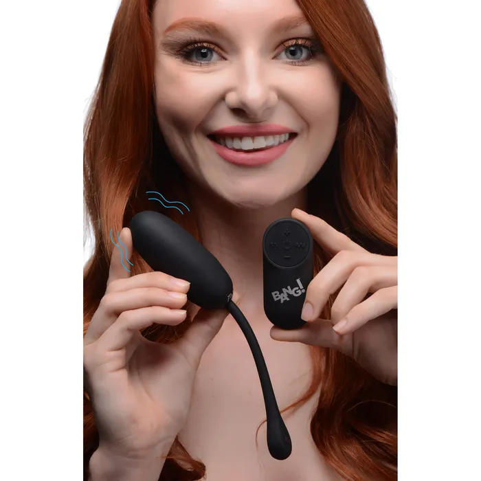 BANG Anal 28X Remote Control Silicone Plush Egg Black