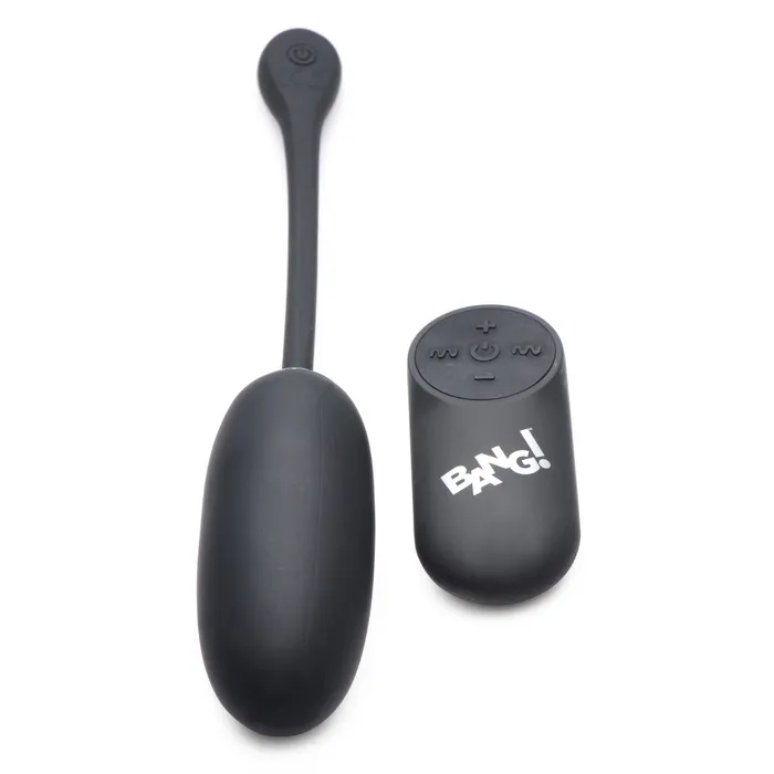 BANG Anal 28X Remote Control Silicone Plush Egg Black