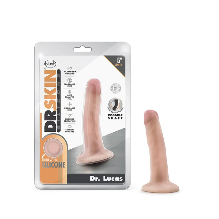 Blush Dr Skin Silicone Dr Lucas Realistic 5 in Posable Dildo with Suction Cup Beige Blush Female Sex Toys Blush Dr Skin Silicone Dr Lucas Realistic 5 in Posable Dildo with Suction Cup Beige Blush Female Sex Toys