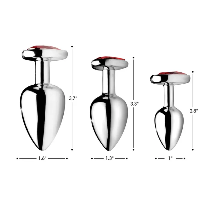 Booty Sparks Male Sex Toys Red Heart Gem Anal Plug Medium