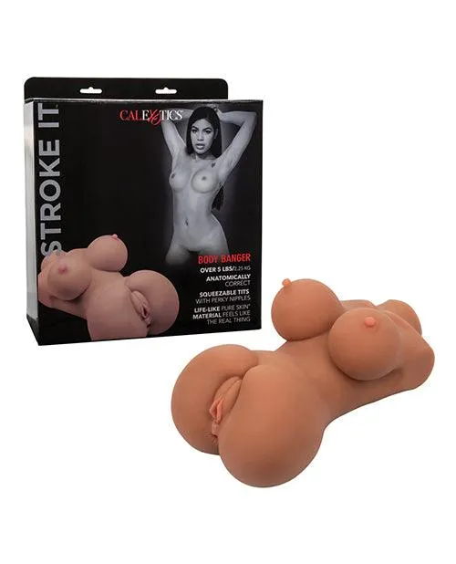 California Exotic Novelties Female Sex Toys Stroke It Body Banger Brown