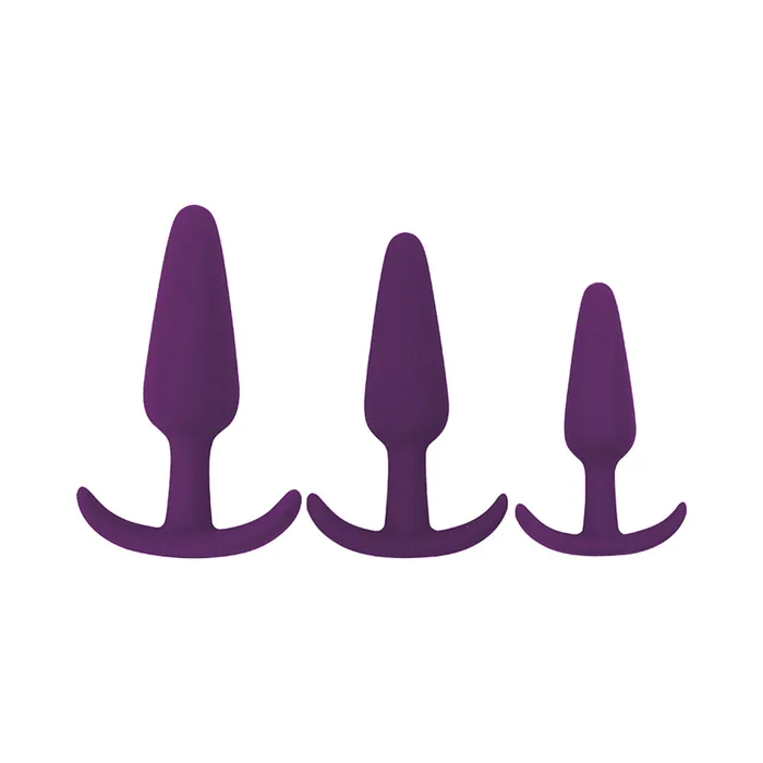 Curve Novelties Male Sex Toys Rump Rockers 3 Piece Anal Plug Training Set Violet Curve Novelties Male Sex Toys Rump Rockers 3 Piece Anal Plug Training Set Violet