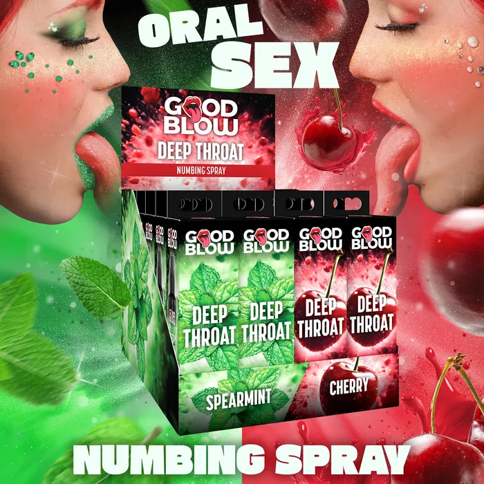 Deep Throat Numbing Spray POP Display CherrySpearmint 24 pcs Good Blow Anal Deep Throat Numbing Spray POP Display CherrySpearmint 24 pcs Good Blow Anal
