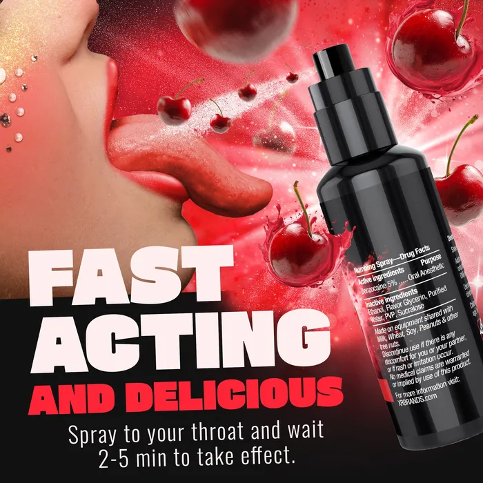 Deep Throat Numbing Spray POP Display CherrySpearmint 24 pcs Good Blow Anal
